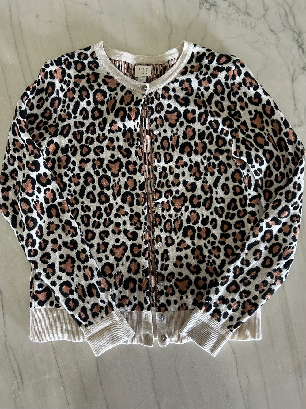 a new day Cheetah Cardigan Small - Picture 4 of 7
